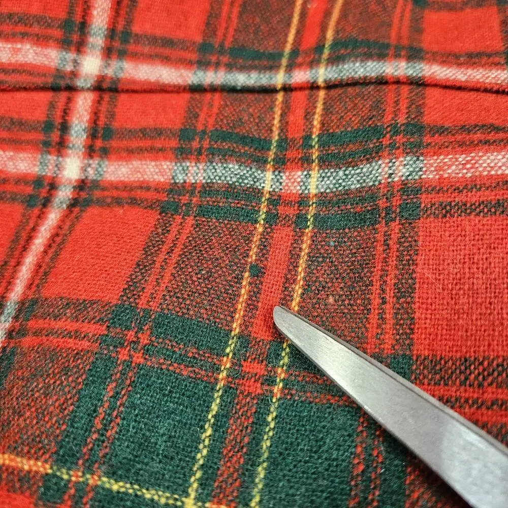 Vintage Woolrich Shirt Mens Small Button Down Wool Blend Shacket‎ Red Green USA